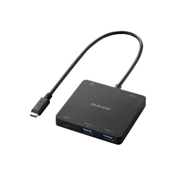 エレコム ドッキングステーション USBハブ Type-C接続 HDMI×1 USB3.1 Gen1×3 HDMI×1 LANポート×1 シルバー D